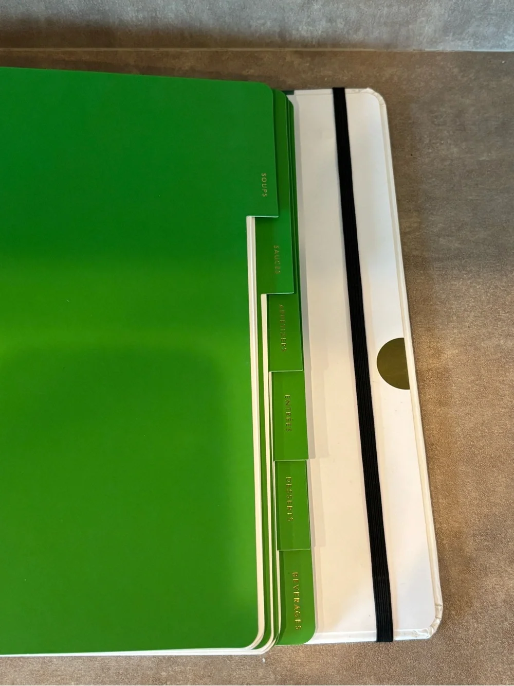 Kate Spade Recipe Book Binder & Organizer White Kitchen Print